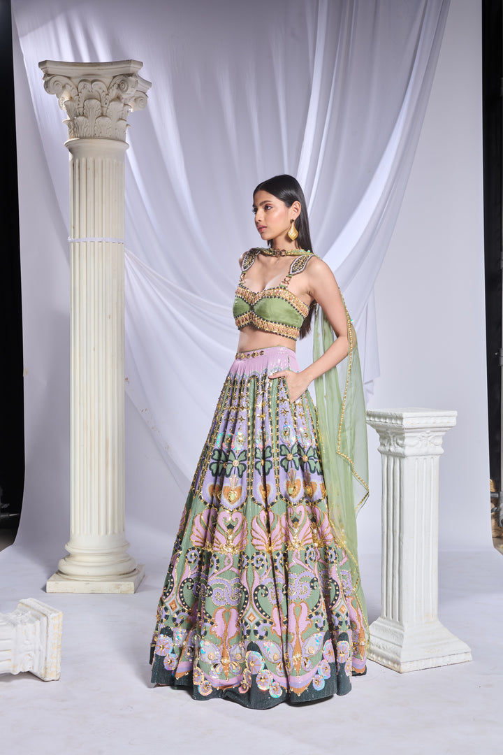 Celtic Hearts  Lehenga Set