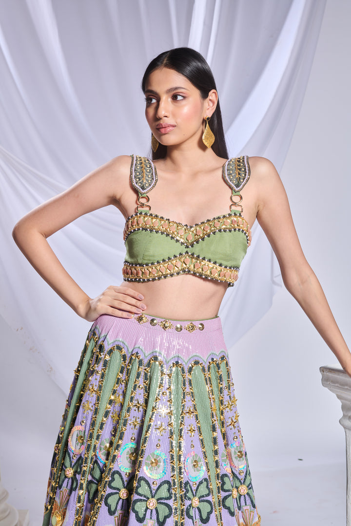 Celtic Hearts  Lehenga Set