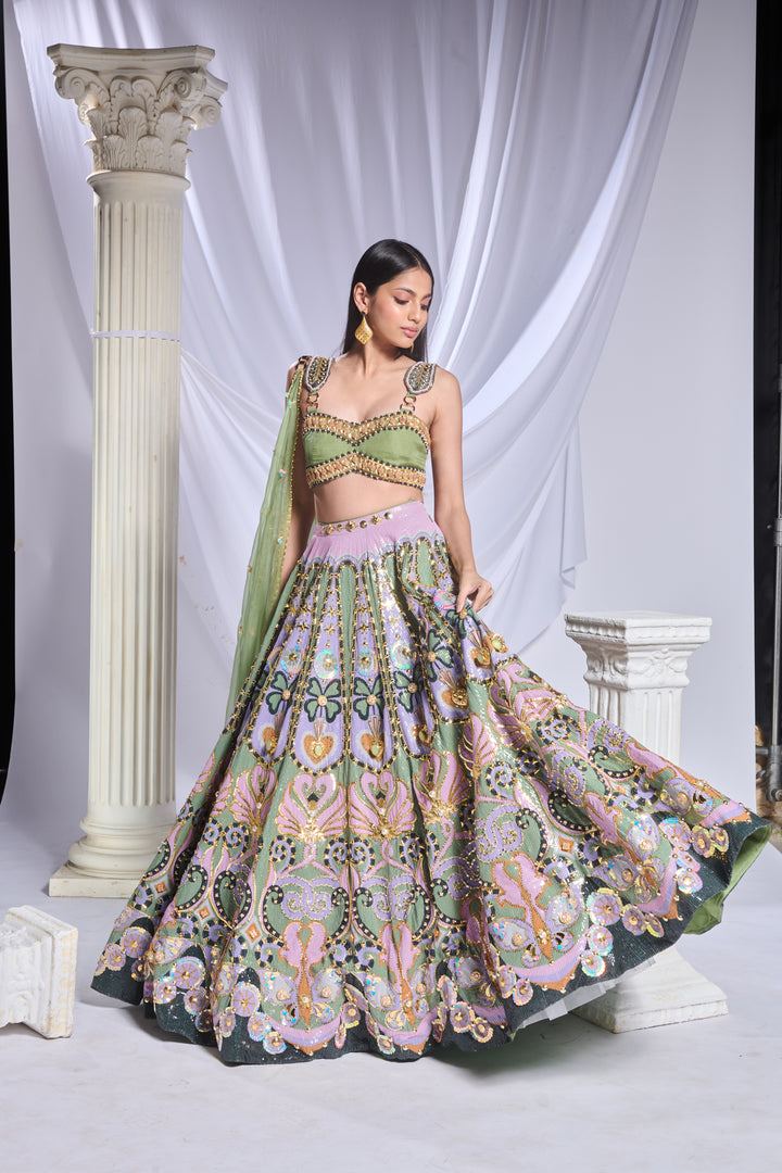 Celtic Hearts  Lehenga Set