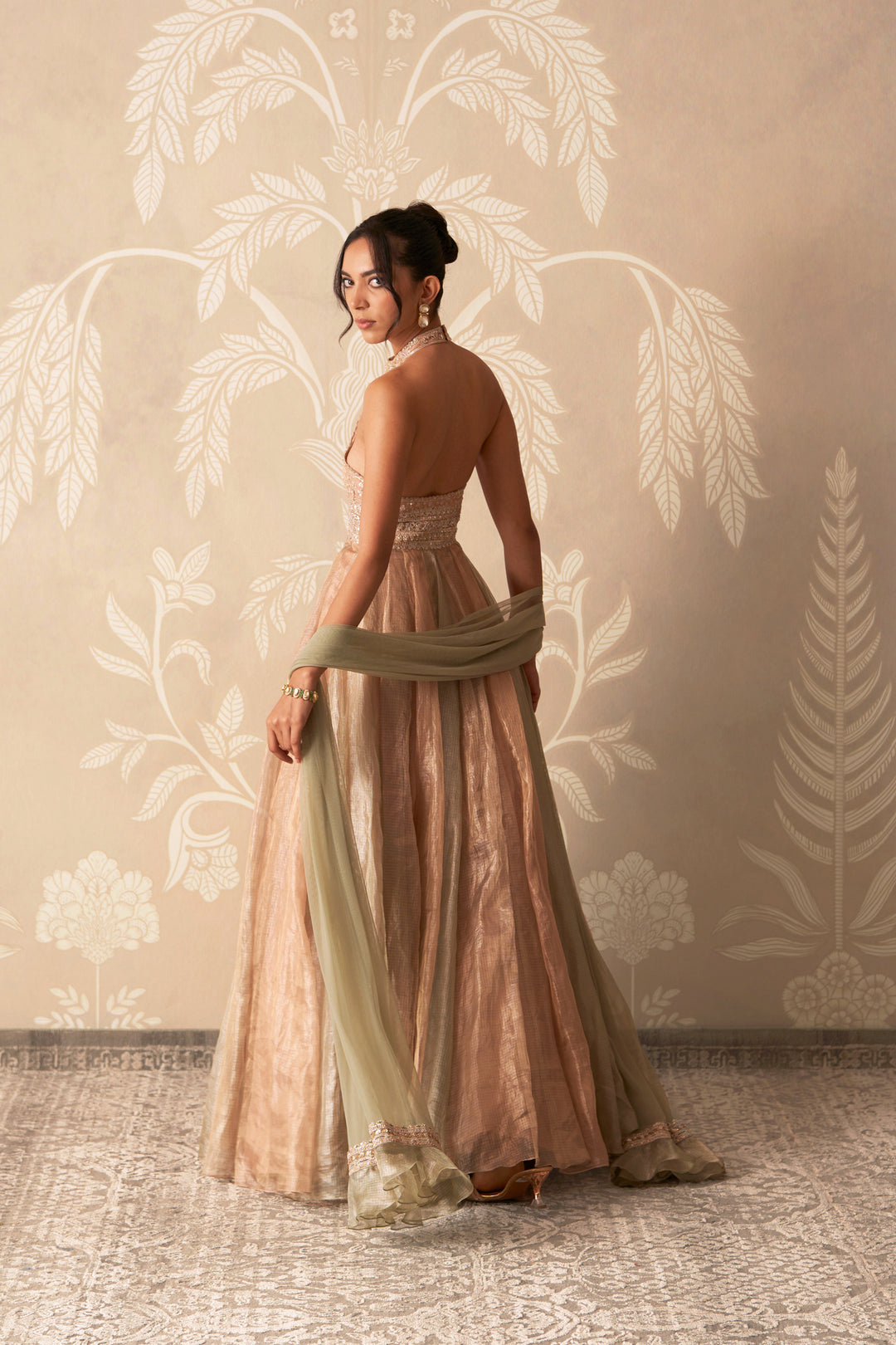 Leher Anarkali Set