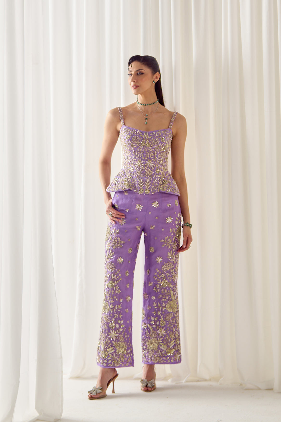 Lavender Corset And Pants