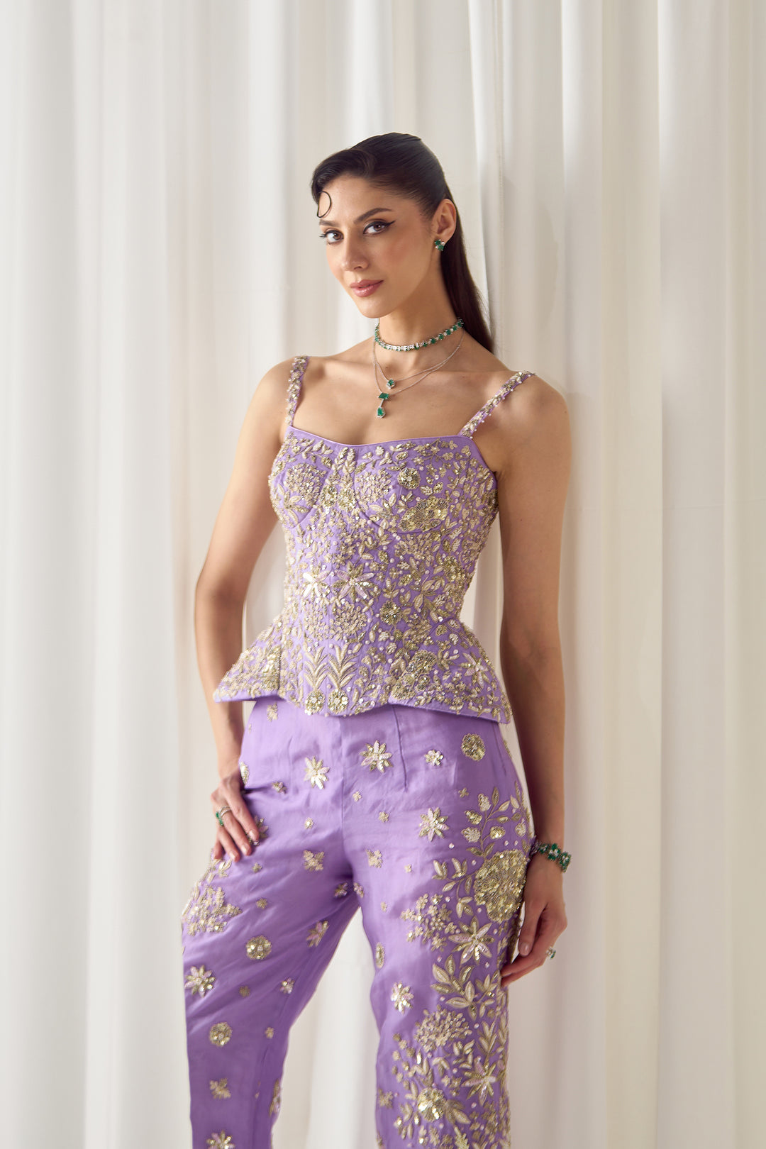 Lavender Corset And Pants