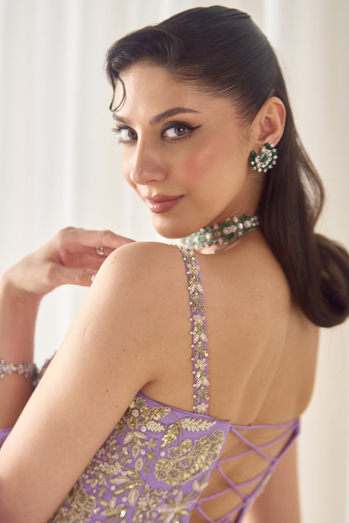 Lavender Corset And Pants