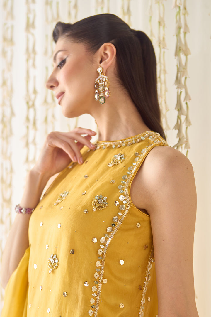 Mustard farsi salwar suit set