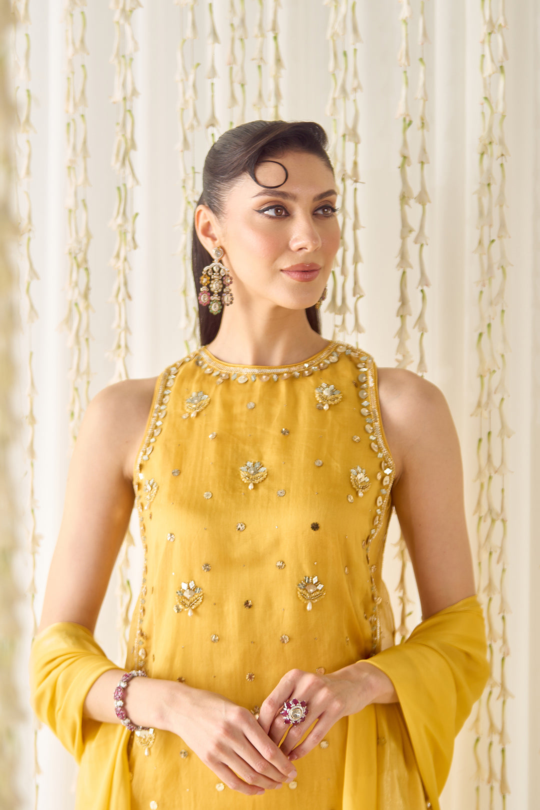 Mustard farsi salwar suit set