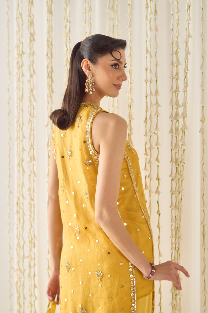 Mustard farsi salwar suit set