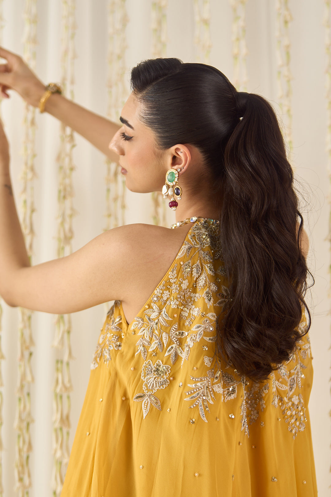 Mustard A-line Kurta Sharara