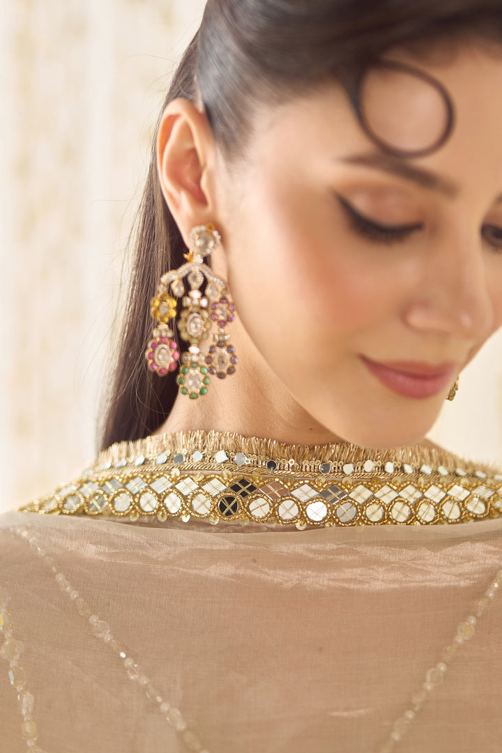 Mustard Bustier And Lehenga Set