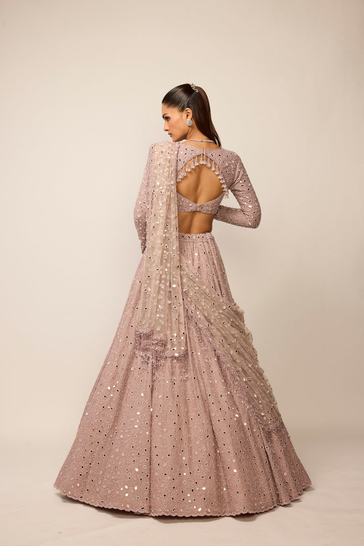 Ash Pink Lehenga Set