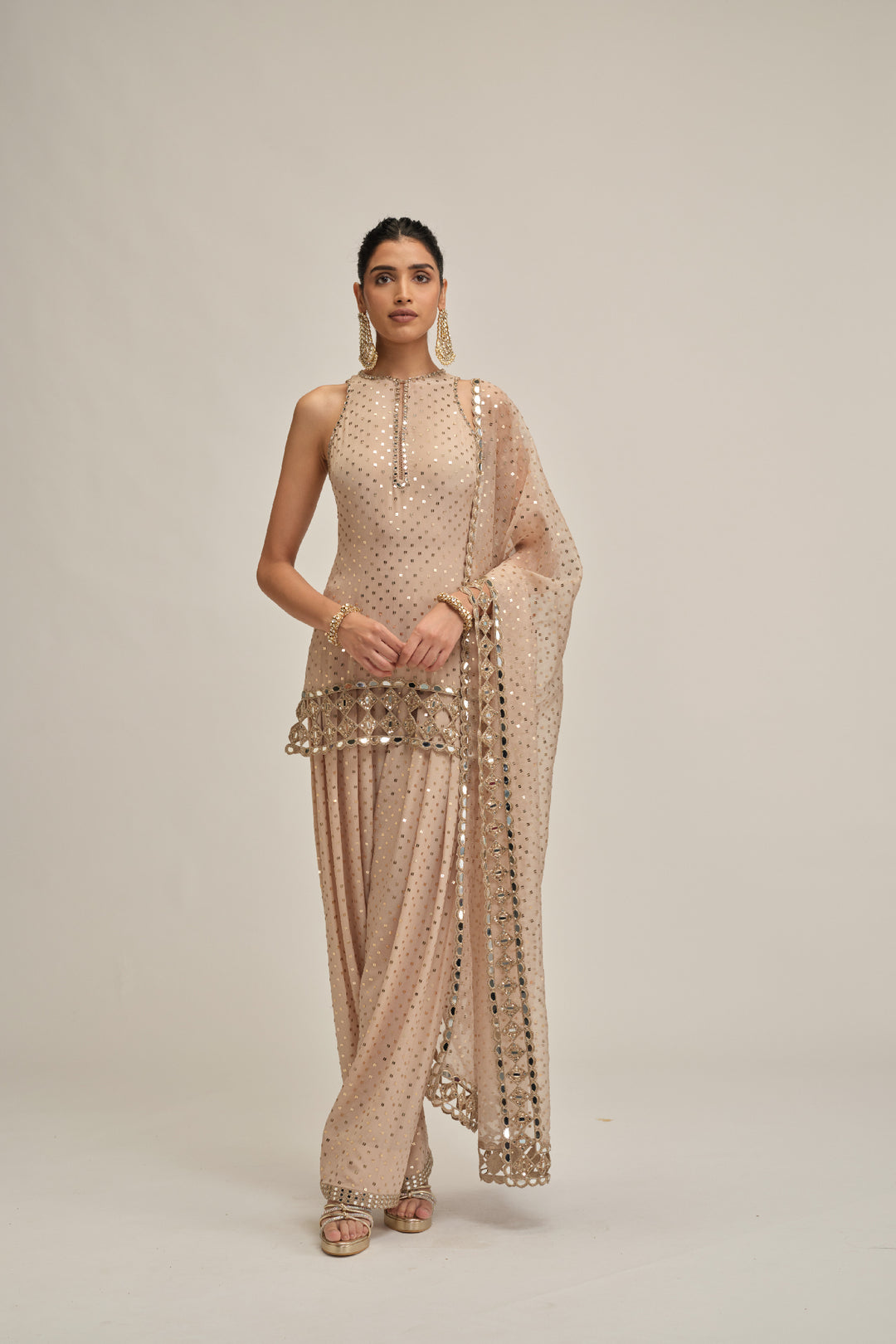 Light Beige Kurta Salwar Set