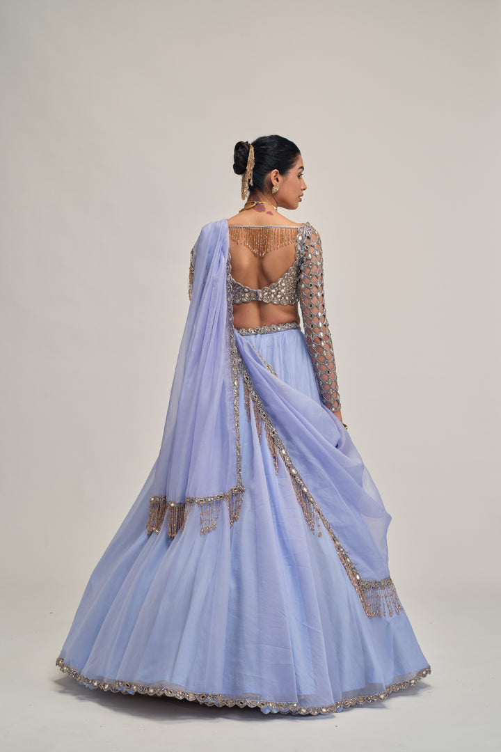 Dew Blue Lehenga Set