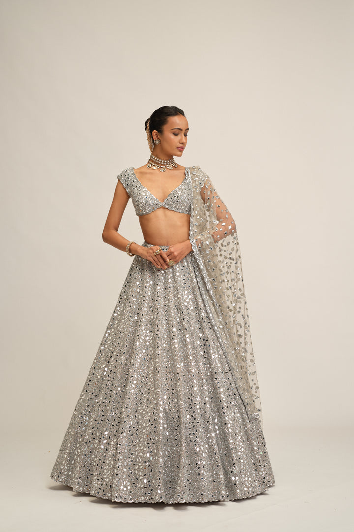 Silver Lehenga Set