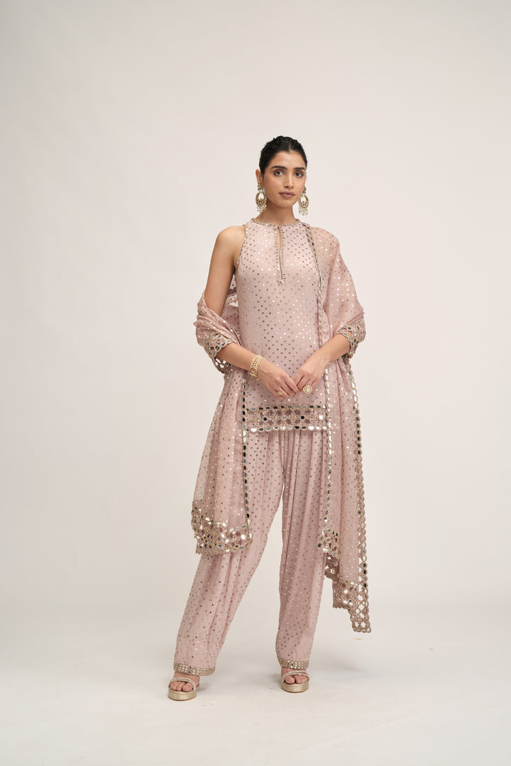 Ash Pink Kurta Salwar Set