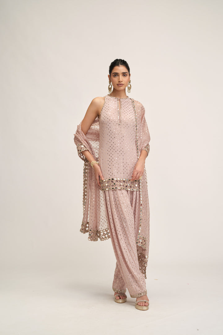 Ash Pink Kurta Salwar Set