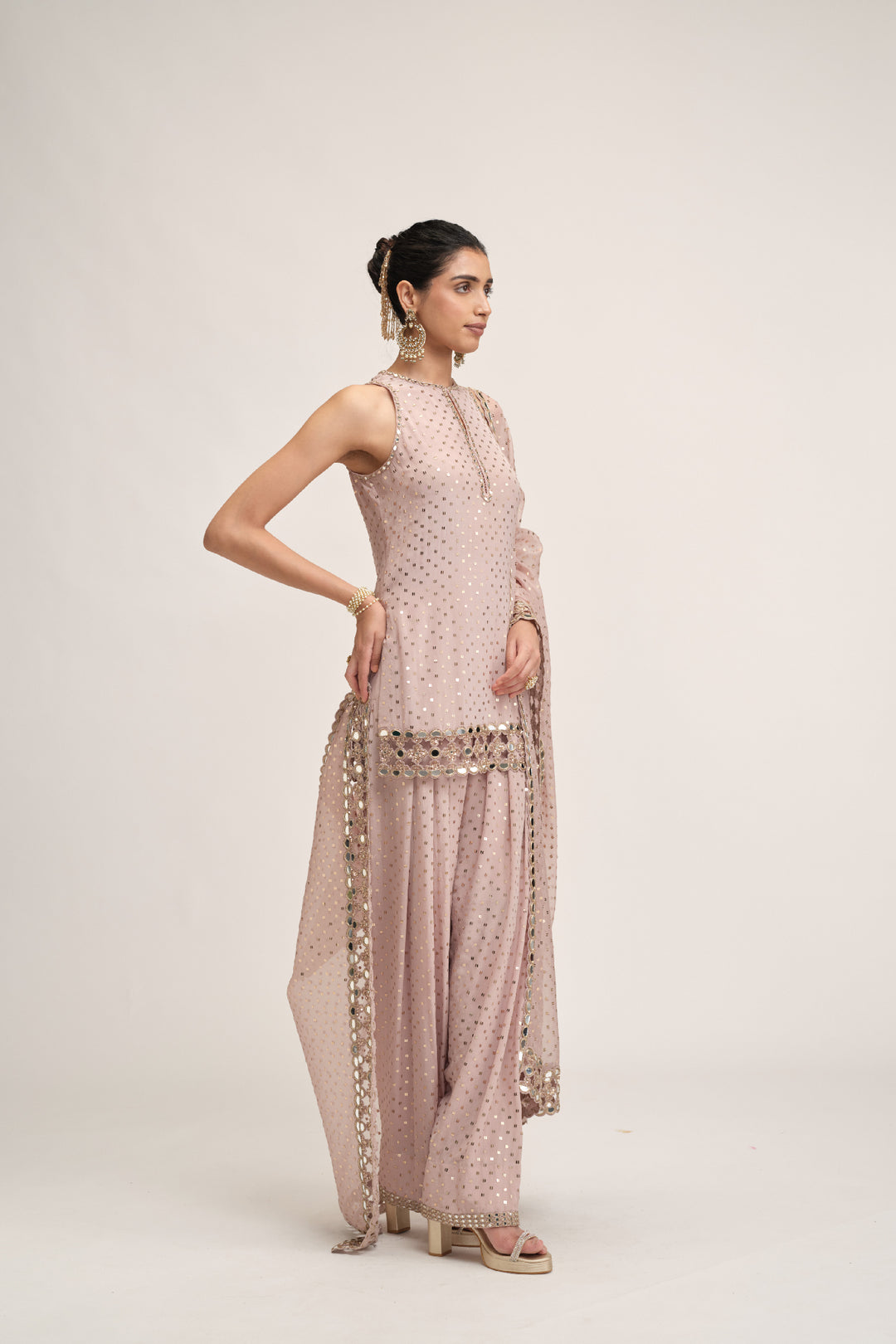 Ash Pink Kurta Salwar Set