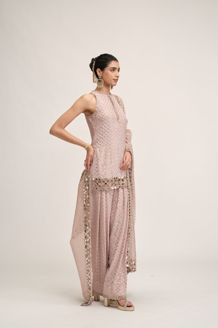 Ash Pink Kurta Salwar Set