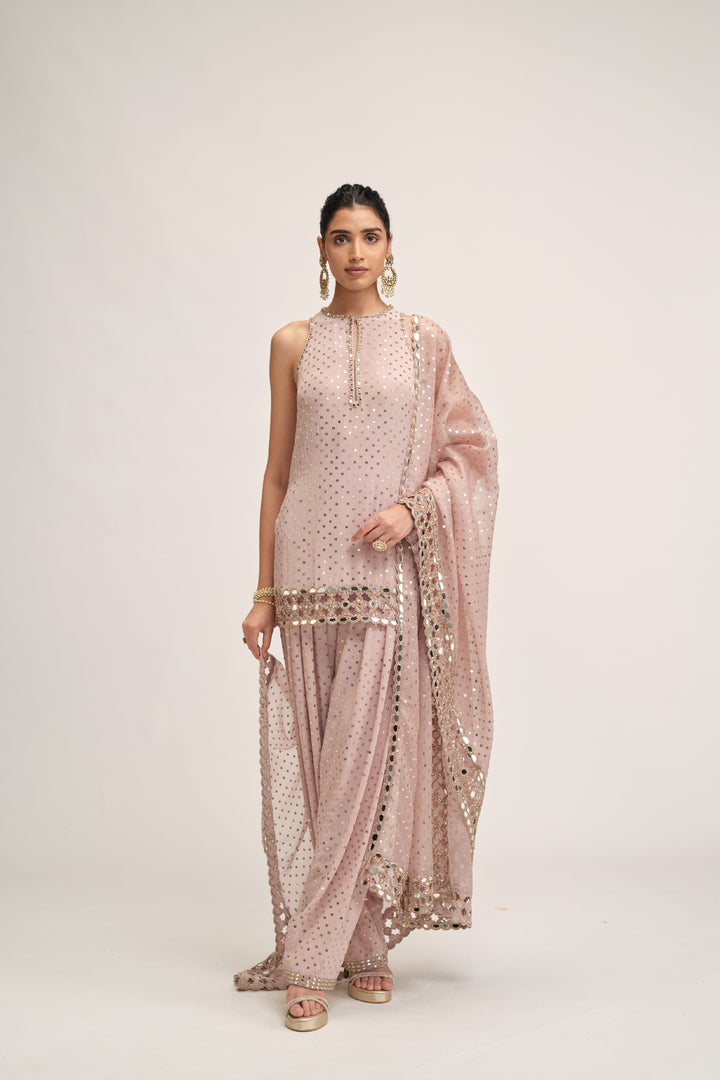Ash Pink Kurta Salwar Set