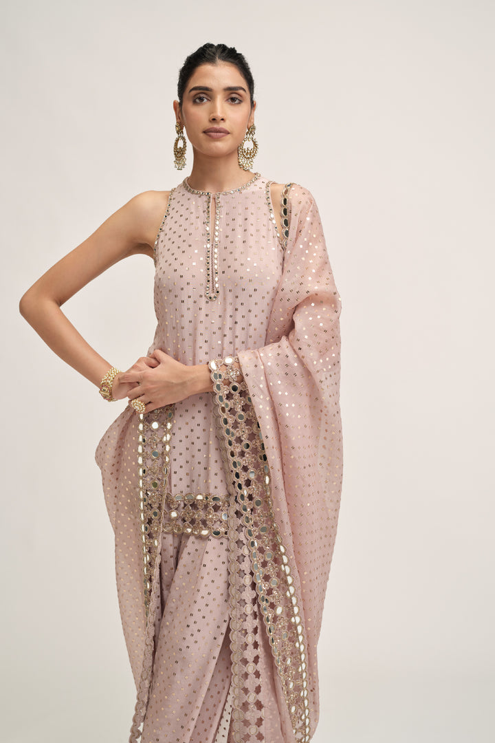 Ash Pink Kurta Salwar Set