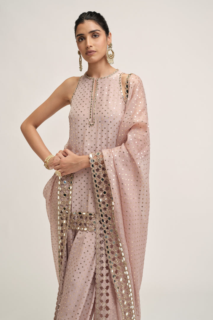 Ash Pink Kurta Salwar Set