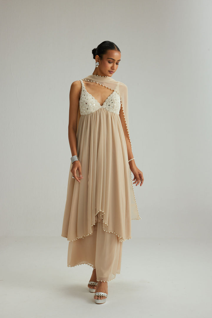 Light Beige Kurta Set