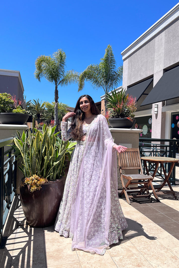 Periwinkle Sequin Work Lehenga Set