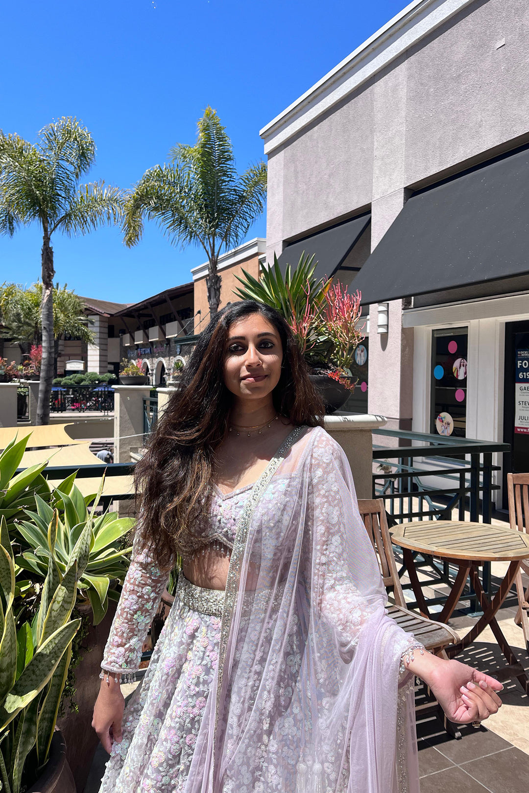 Periwinkle Sequin Work Lehenga Set