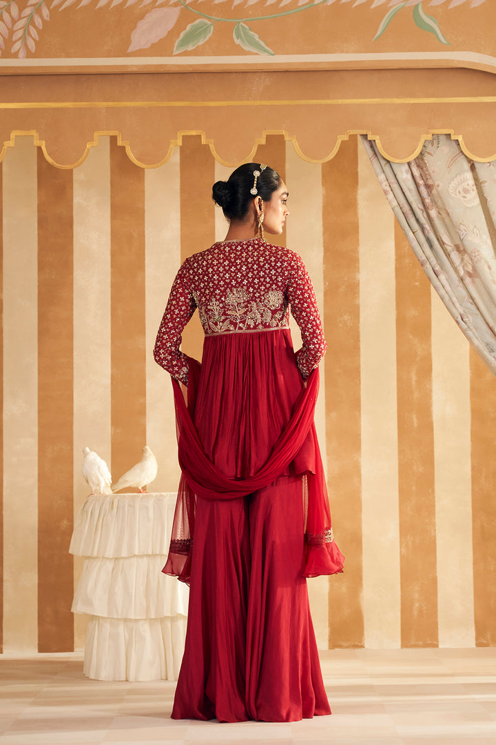 Qasida Short Anarkali Set