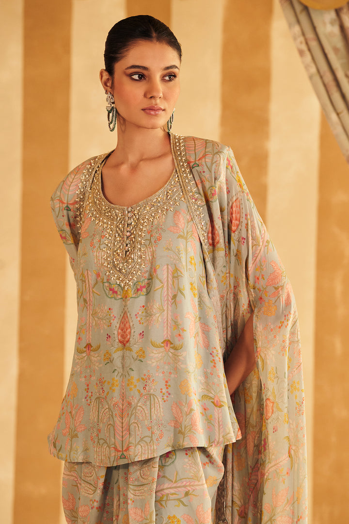 Gil Kurta Cape Set