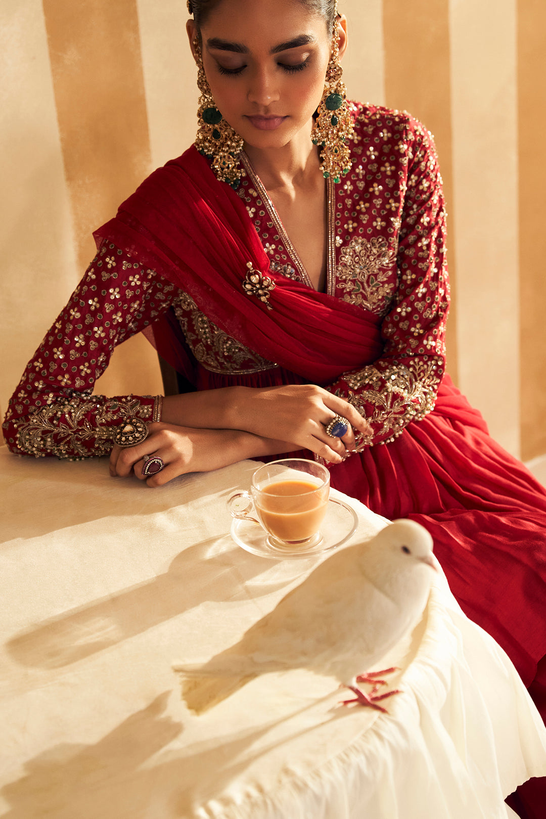 Qasida Short Anarkali Set
