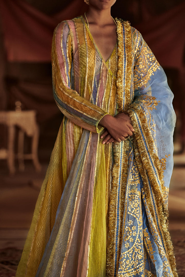 Jahaan Angrakha Pant Set-A