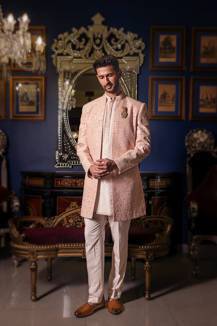 Eiryl Open Jacket With Kurta & Pant Set