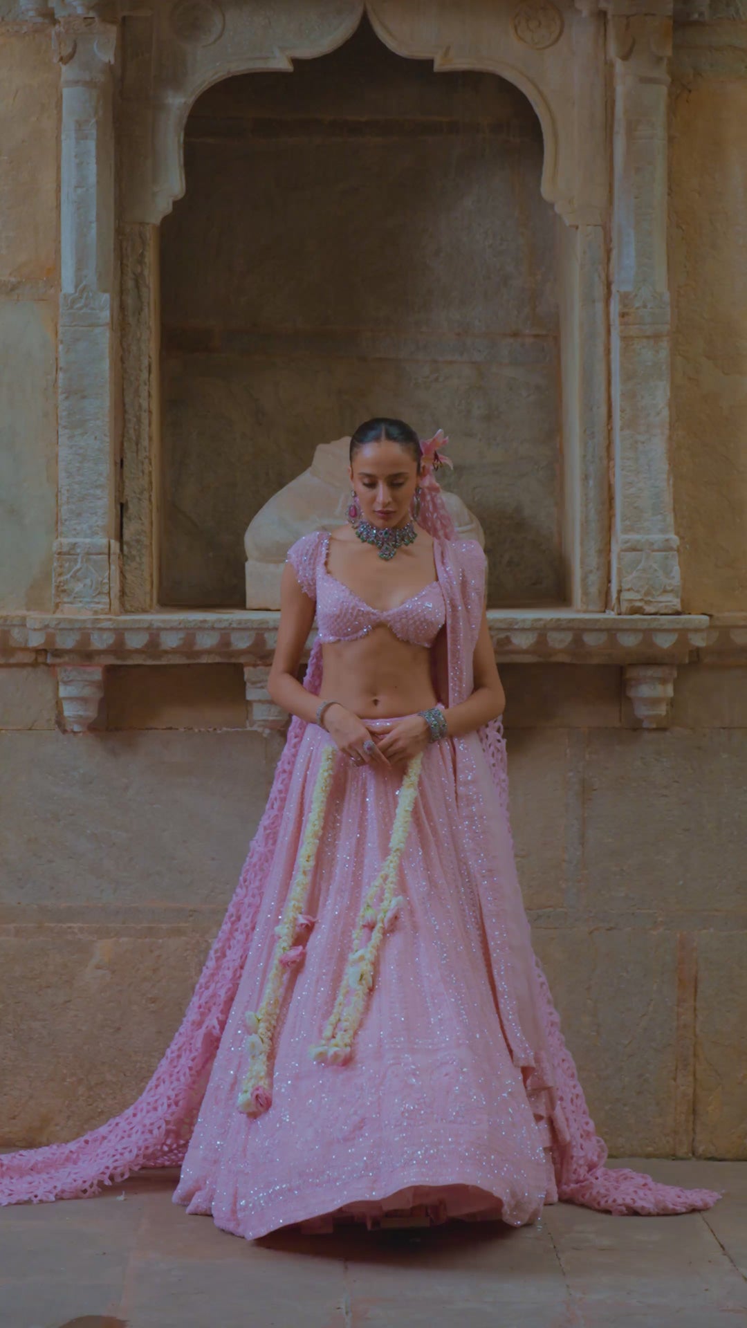 Pink Naza Lehenga