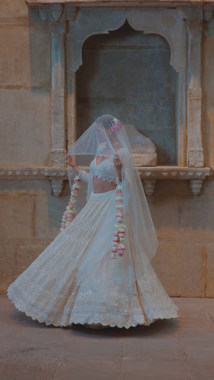 Ivory Noor Lehenga