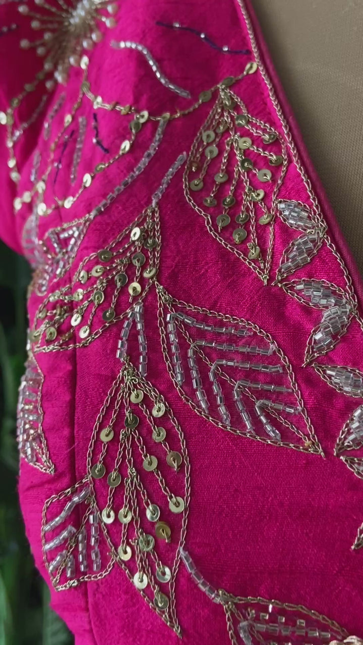 Black Organza Embroidered Saree