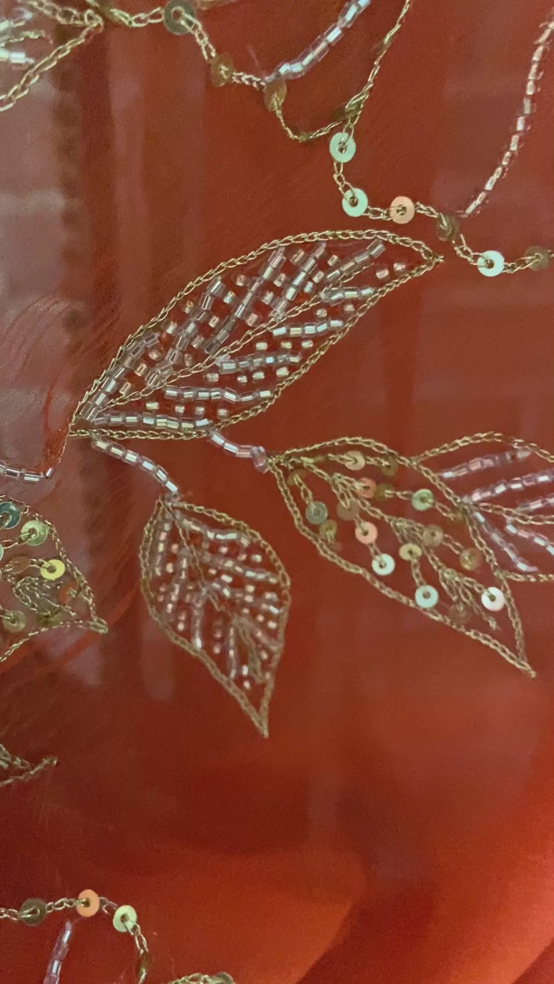 Tangarine Chiffon Saree