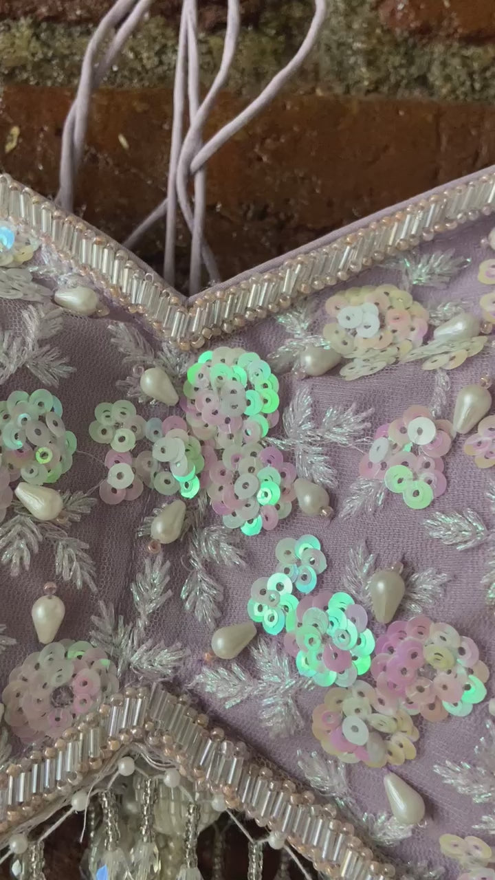 Periwinkle Sequin Work Lehenga Set