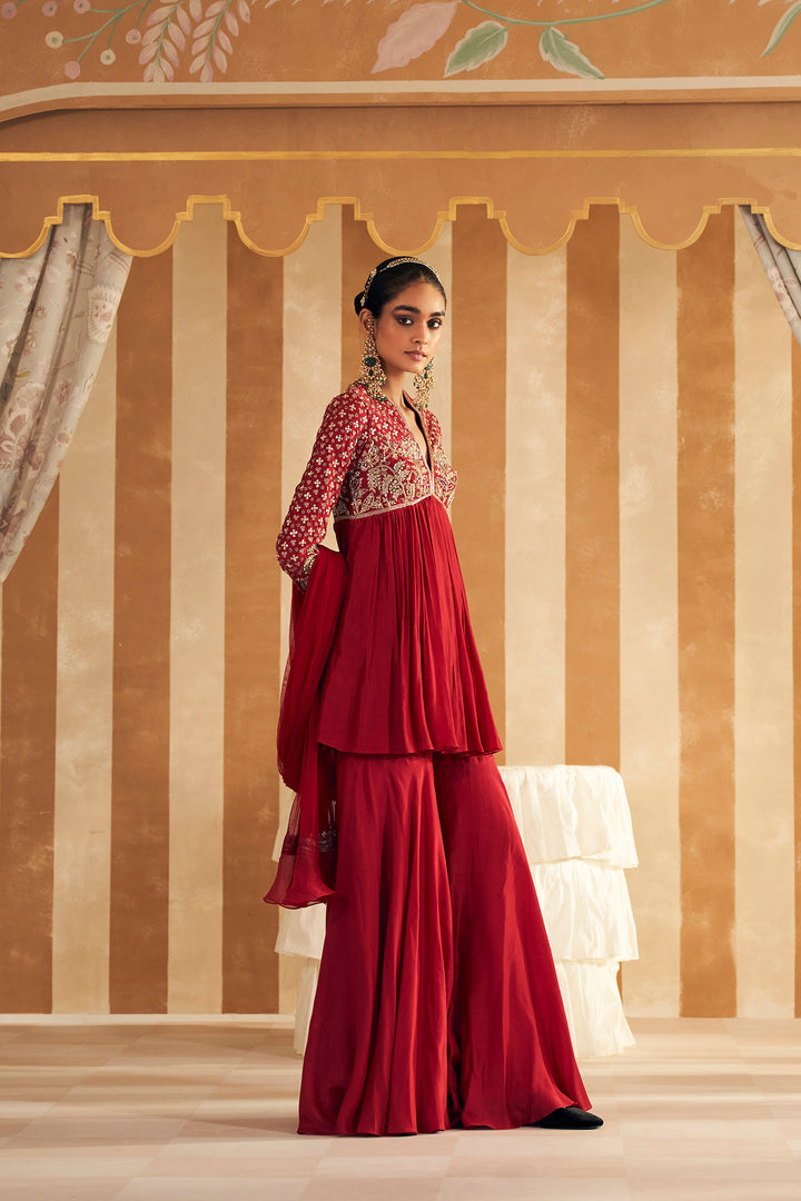 Qasida Short Anarkali Set