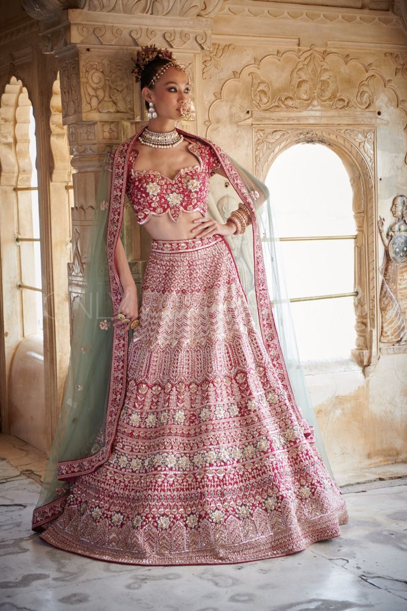 Buy Pink Lehenga Choli and Dupatta Pakistani Bridal Dress – Nameera by  Farooq