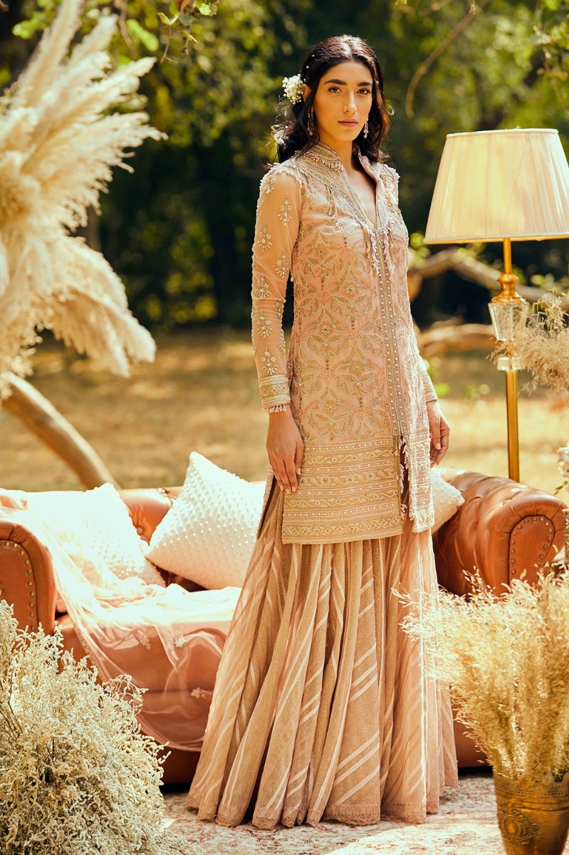 Bridaltrunk Online Indian Multi Designer Fashion Shopping Rose Pink Sharara Set