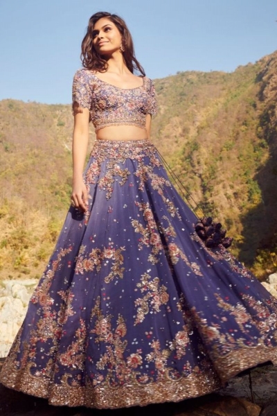 Bridaltrunk Online Indian Multi Designer Fashion Shopping Camilla Organza Lehenga Set