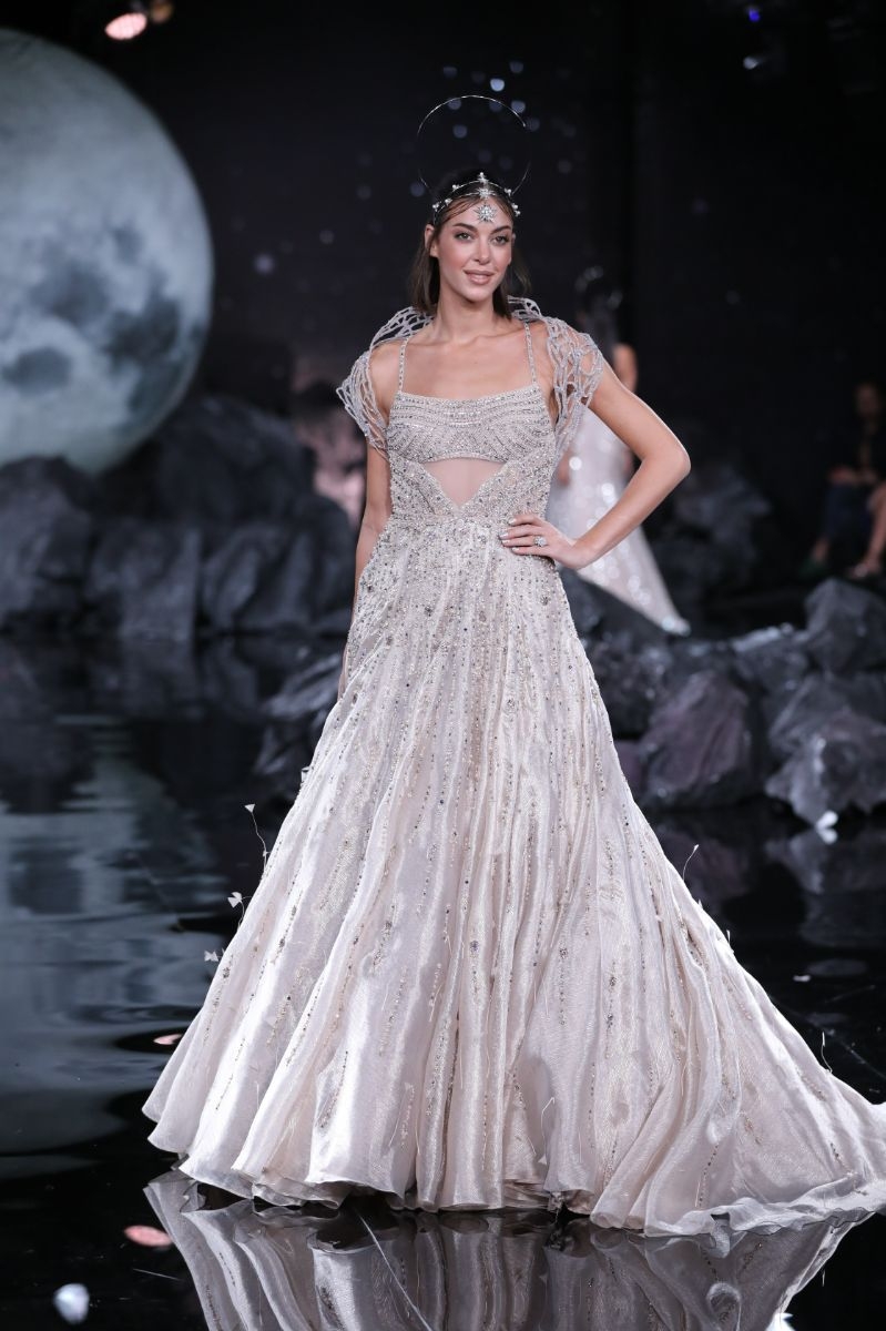 Athena Ivory tissue gown