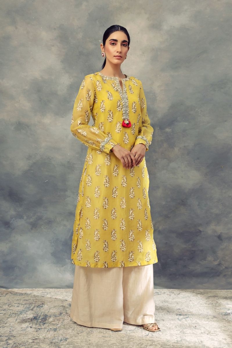 FOIL PRINTED KURTA SET
