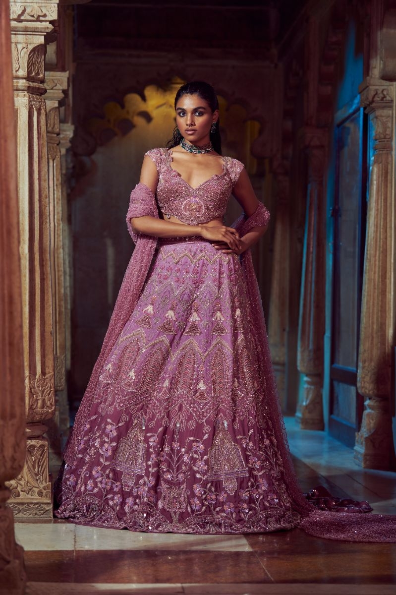 Ombré sombre lehenga