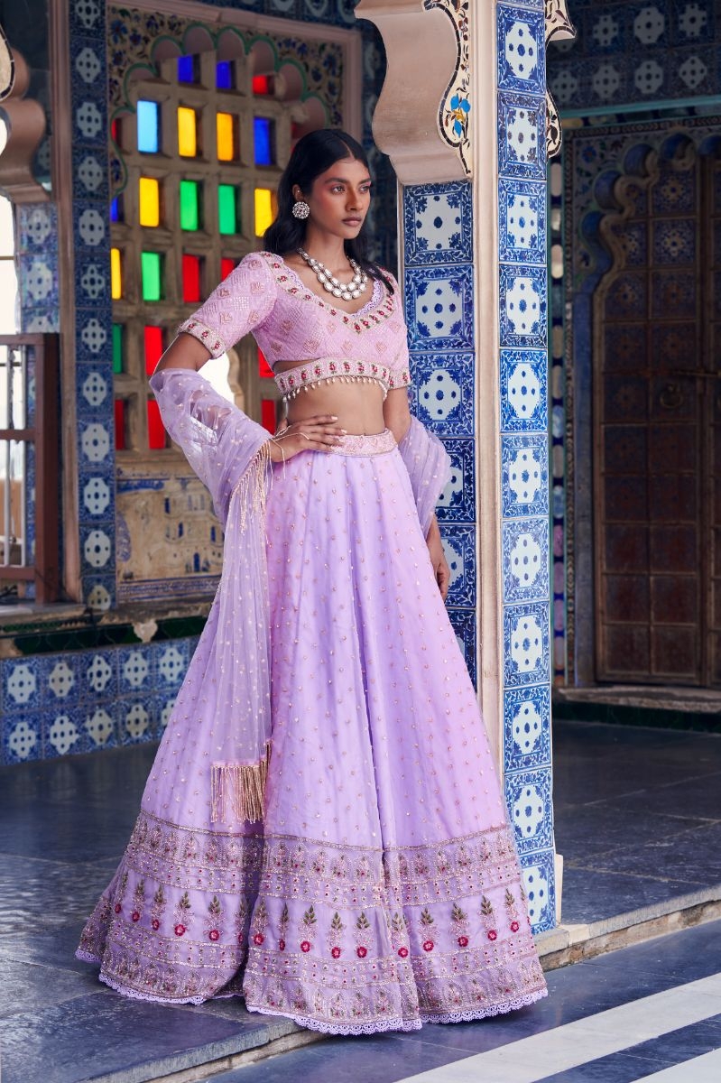 Lilac-lehenga