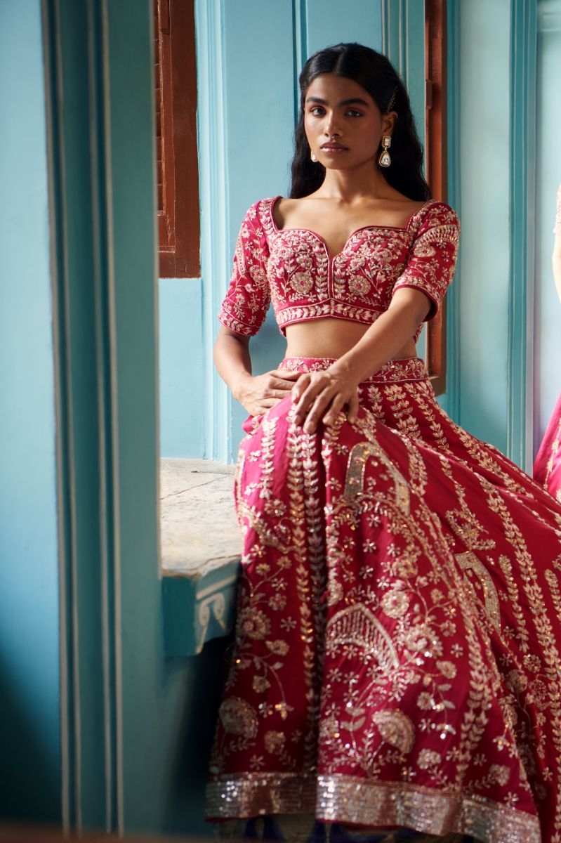 Plum lehenga