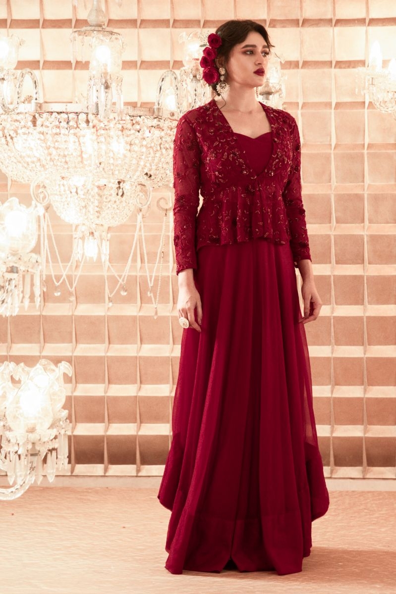 ORGANZA GHARARA SET WITH JACKET