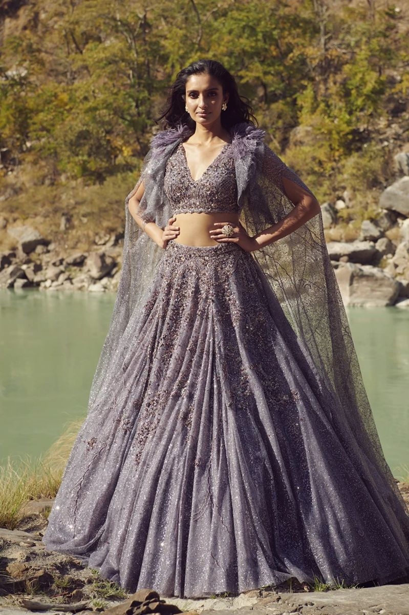 VAMIKA SHIMMER TULLE LEHENGA SET