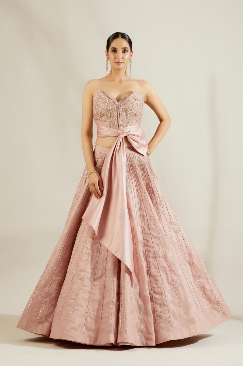 LILAC RUFFLE BLOUSE WITH SKIRT