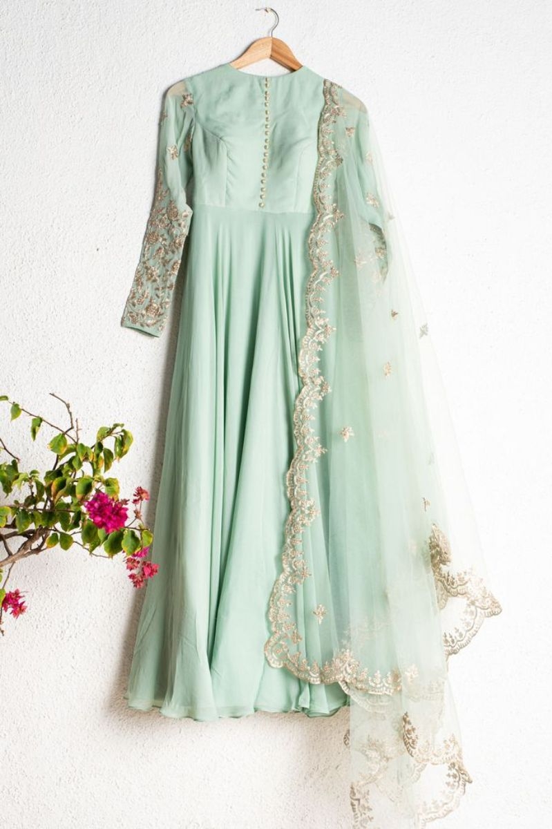 HIMALAYAN MINT GREEN ANARKALI