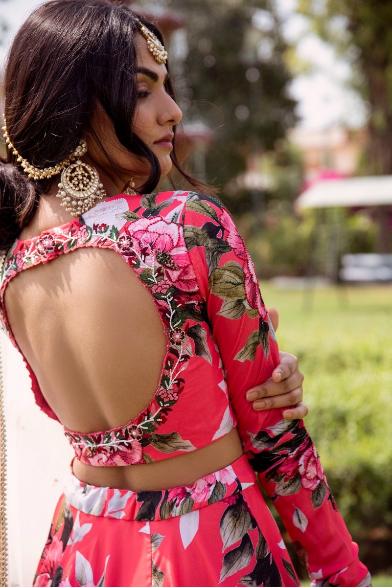 BRIGHT PINK LEHENGA SET